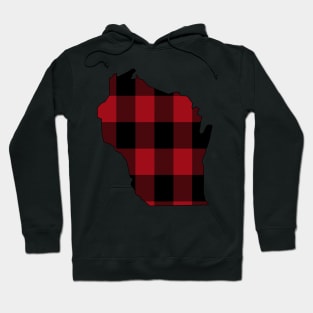 Wisconsin in Red Plaid Hoodie